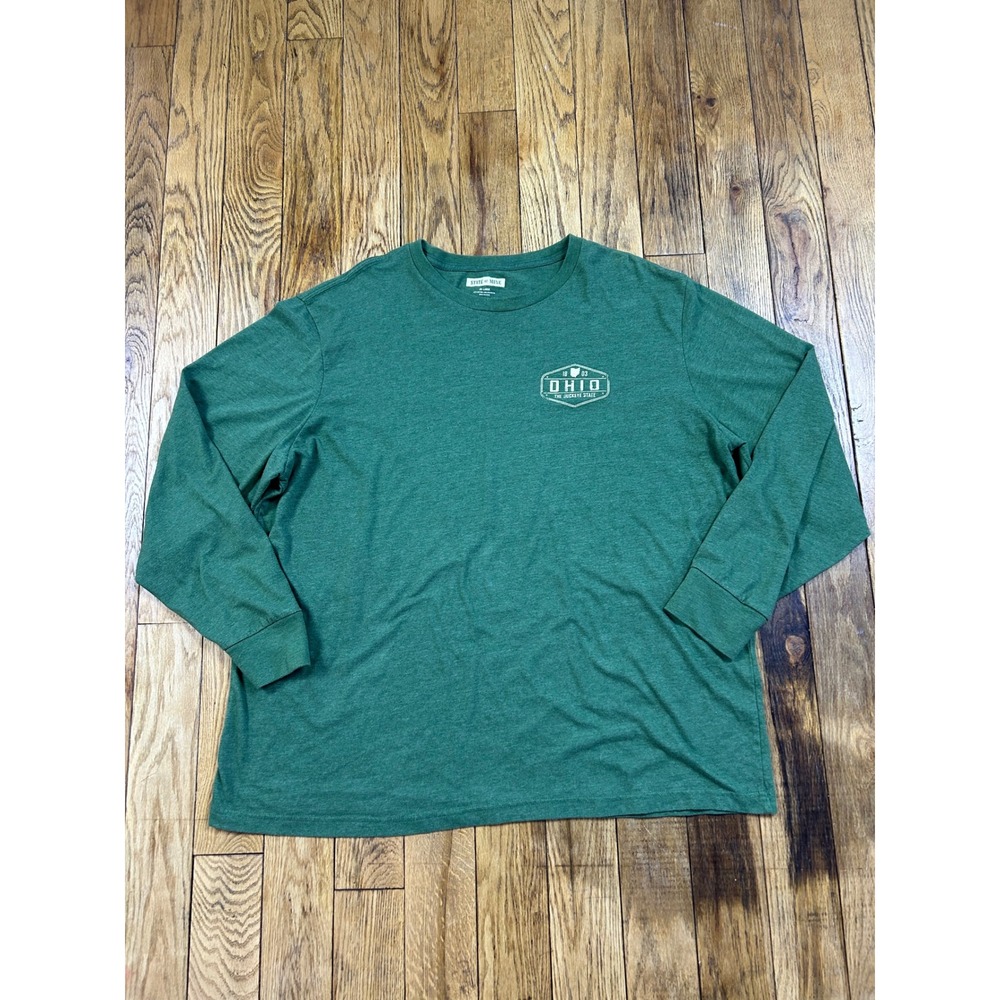 Ohio‎ Buckeye State Long Sleeve T-Shirt Graphic Tee Green